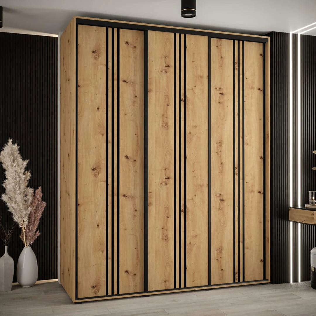 Cannes VI Sliding Door Wardrobe 190cm - Image 4