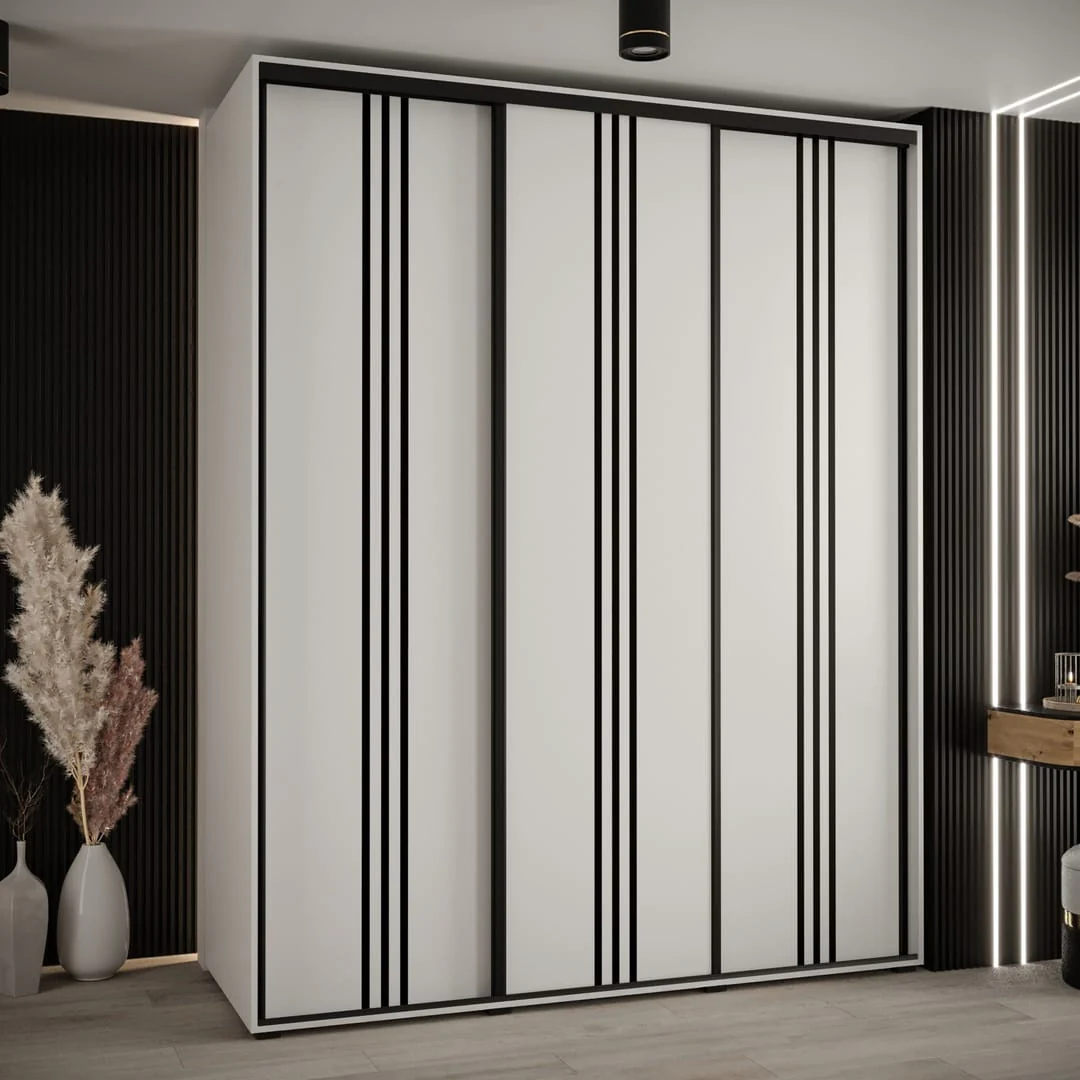 Cannes VI Sliding Door Wardrobe 200cm - Image 4