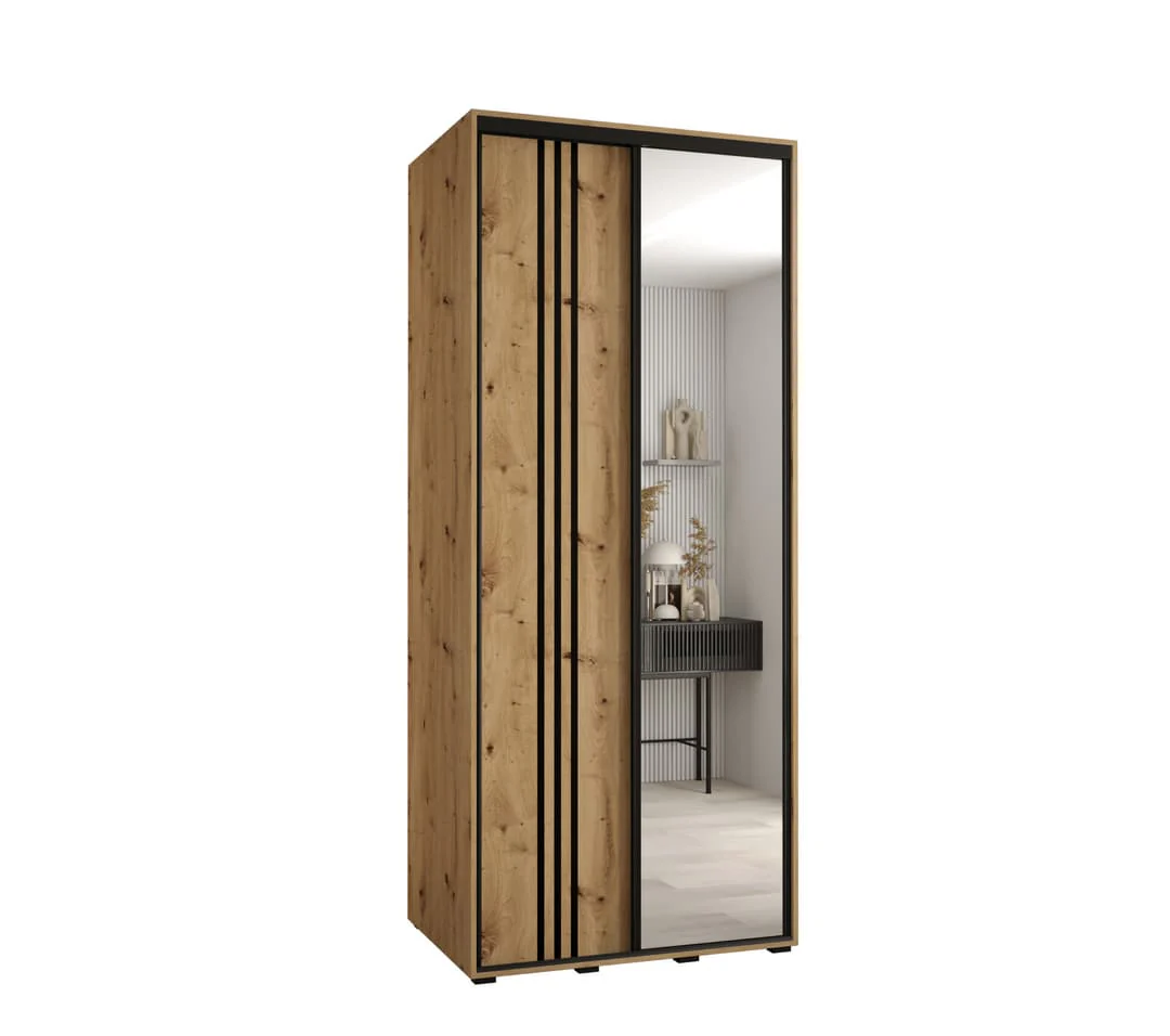 Cannes VII Sliding Door Wardrobe 110cm - Image 2