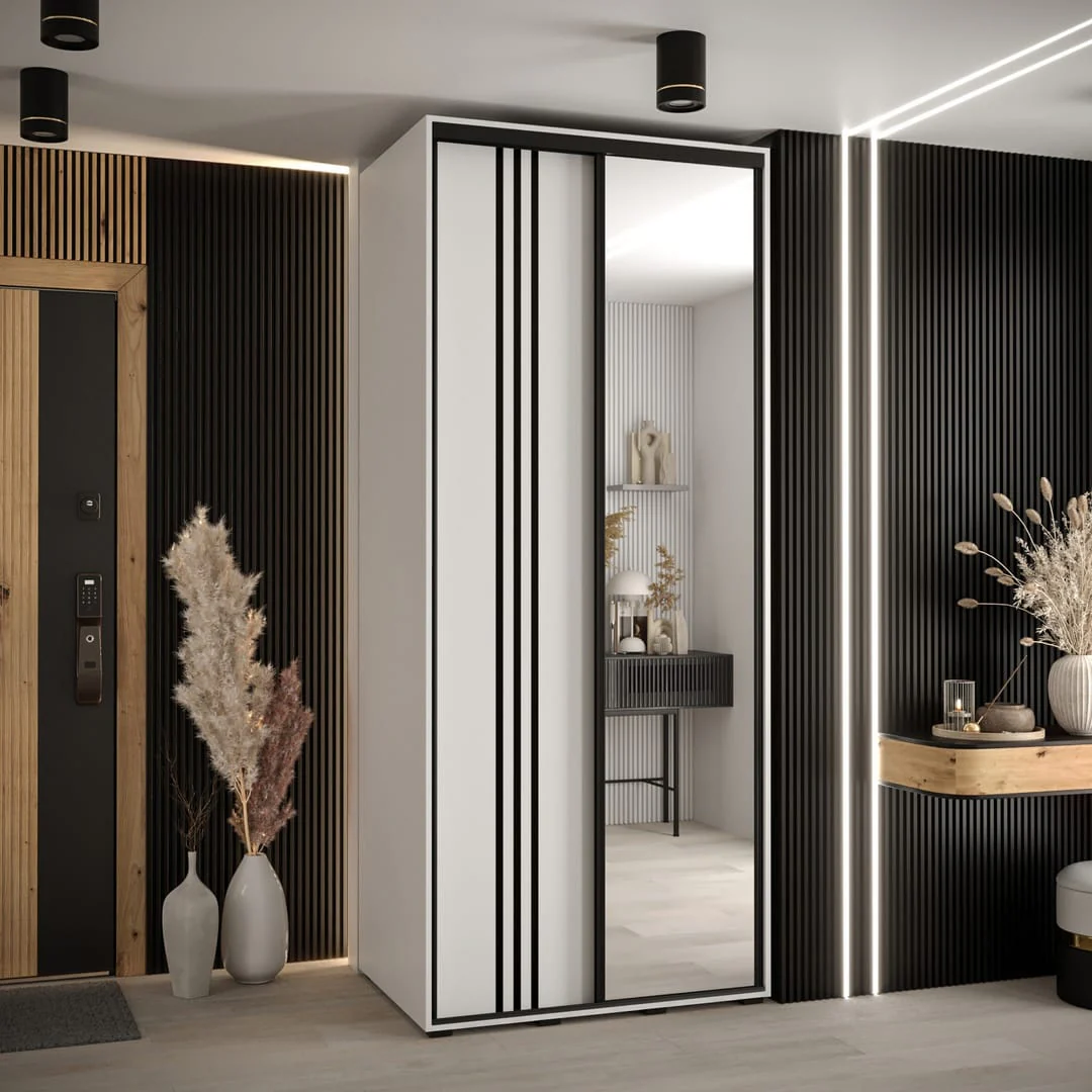 Cannes VII Sliding Door Wardrobe 110cm - Image 5