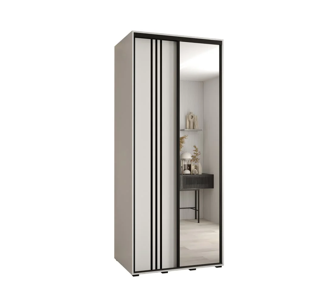 Cannes VII Sliding Door Wardrobe 110cm - Image 6
