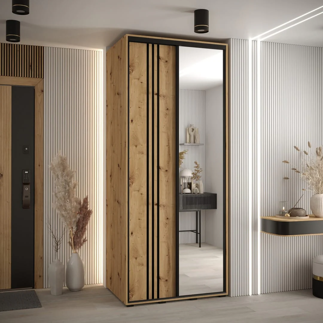 Cannes VII Sliding Door Wardrobe 120cm - Image 4