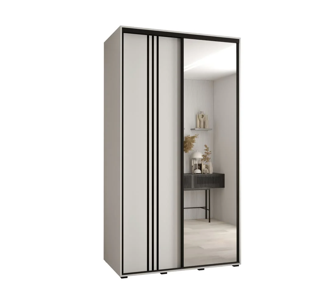 Cannes VII Sliding Door Wardrobe 130cm - Image 8