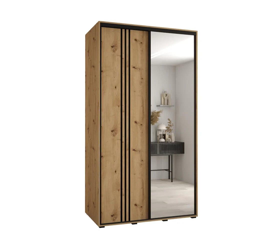 Cannes VII Sliding Door Wardrobe 140cm - Image 2