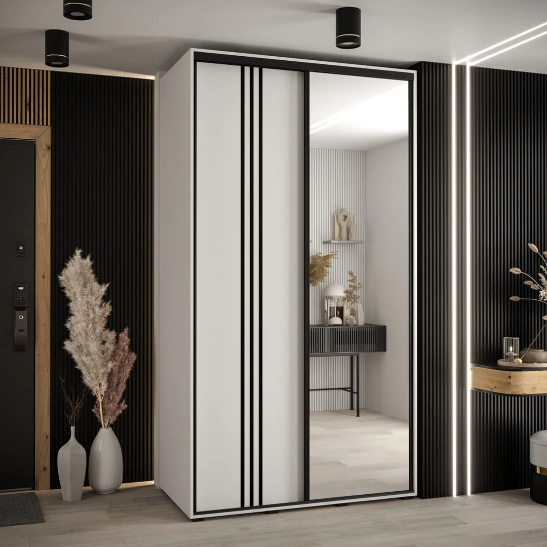 Cannes VII Sliding Door Wardrobe 140cm - Image 5