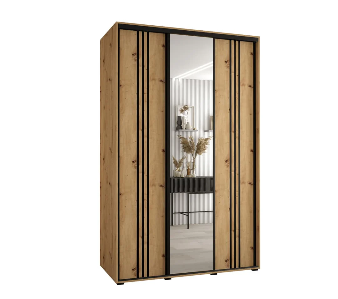 Cannes VII Sliding Door Wardrobe 150cm - Image 5