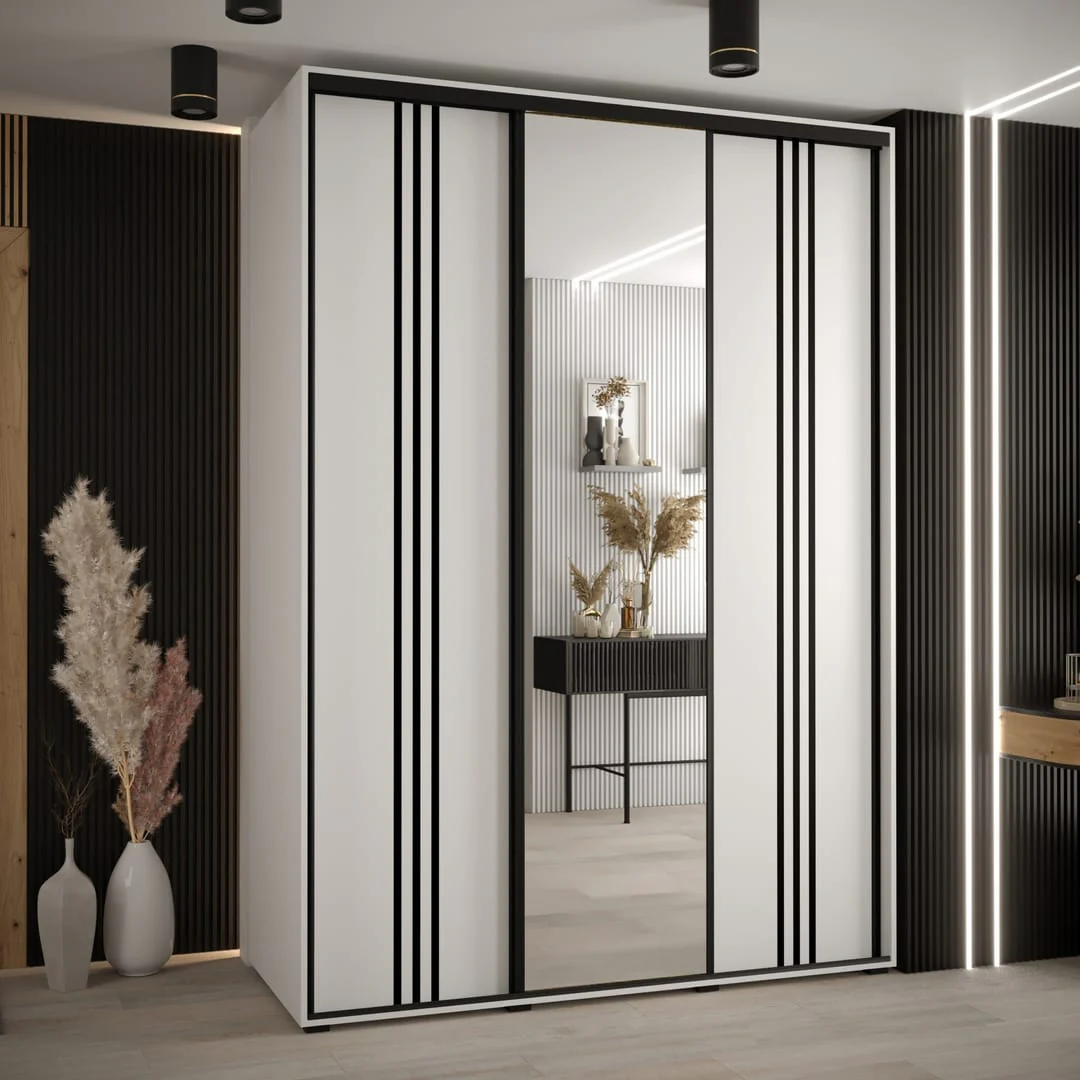 Cannes VII Sliding Door Wardrobe 170cm - Image 5