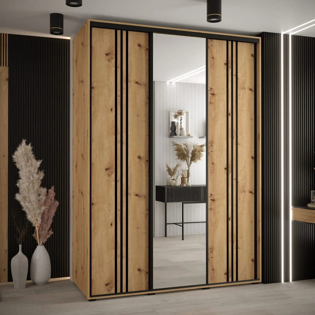 Cannes VII Sliding Door Wardrobe 180cm - Image 4