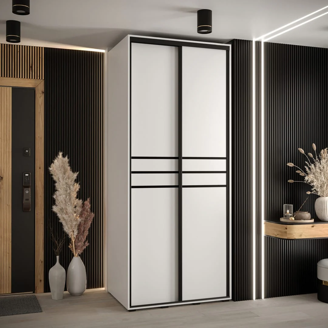 Cannes X Sliding Door Wardrobe 100cm - Image 8