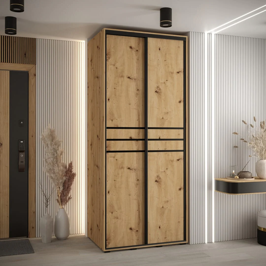 Cannes X Sliding Door Wardrobe 120cm - Image 4