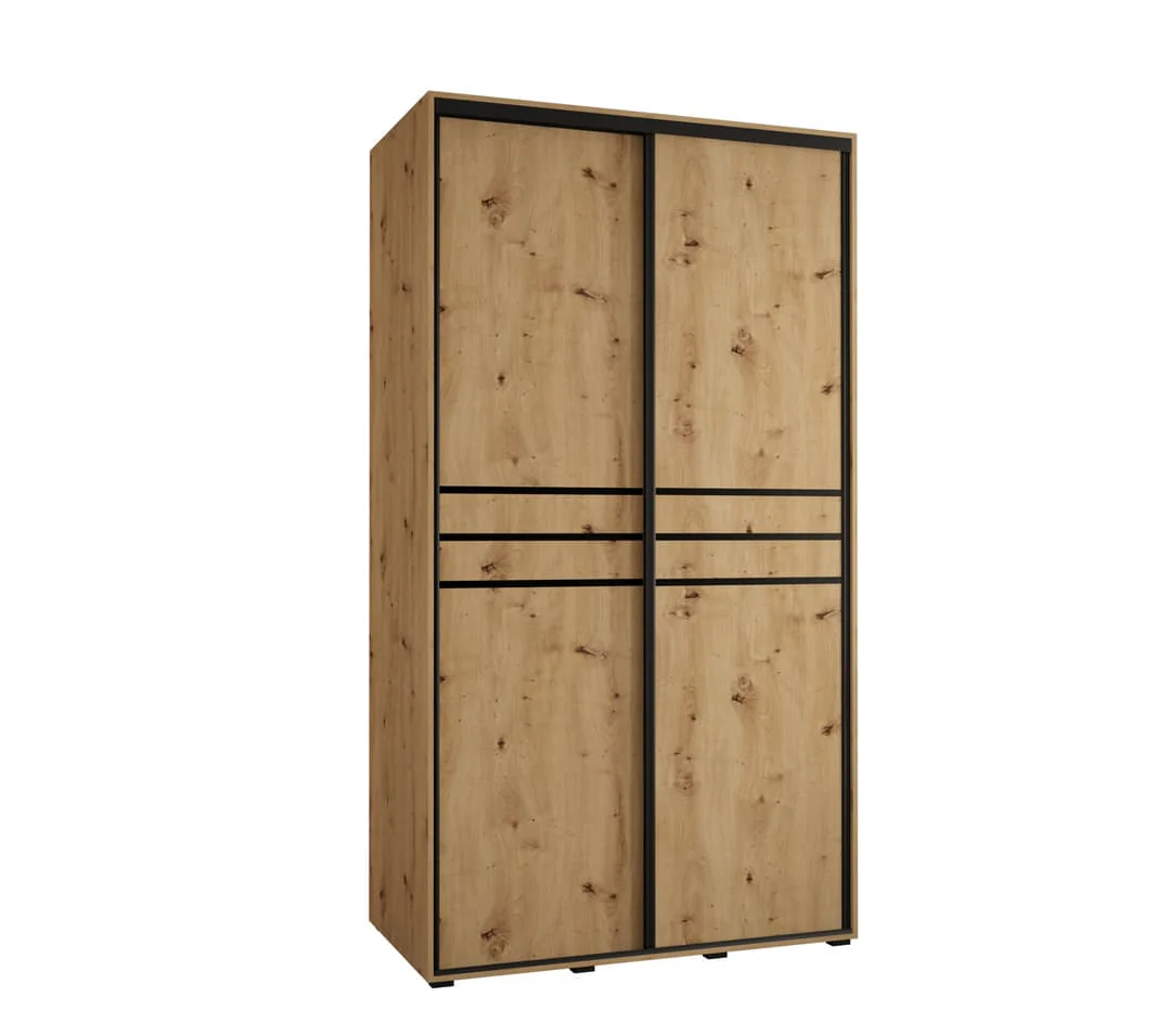 Cannes X Sliding Door Wardrobe 130cm - Image 5