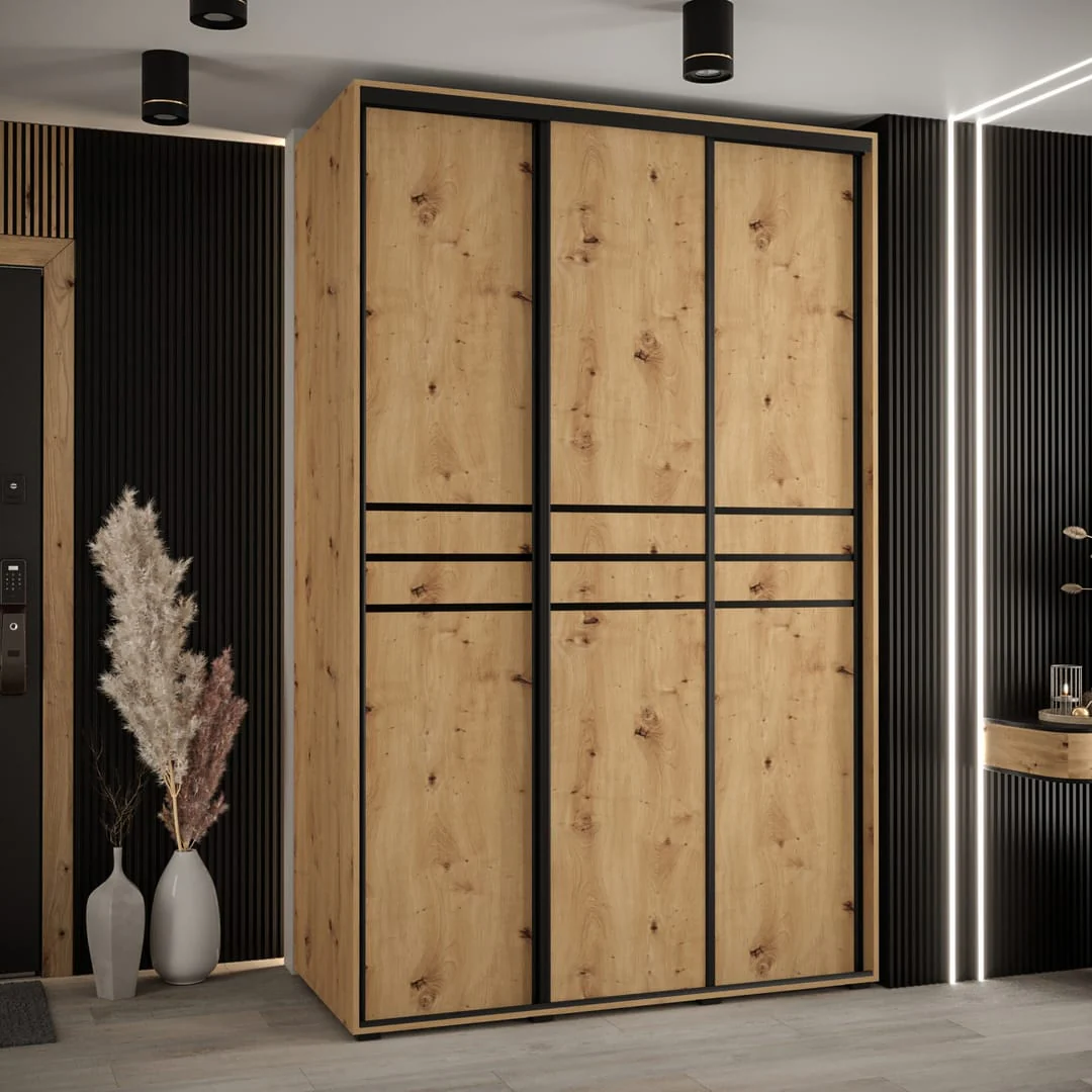 Cannes X Sliding Door Wardrobe 150cm - Image 4