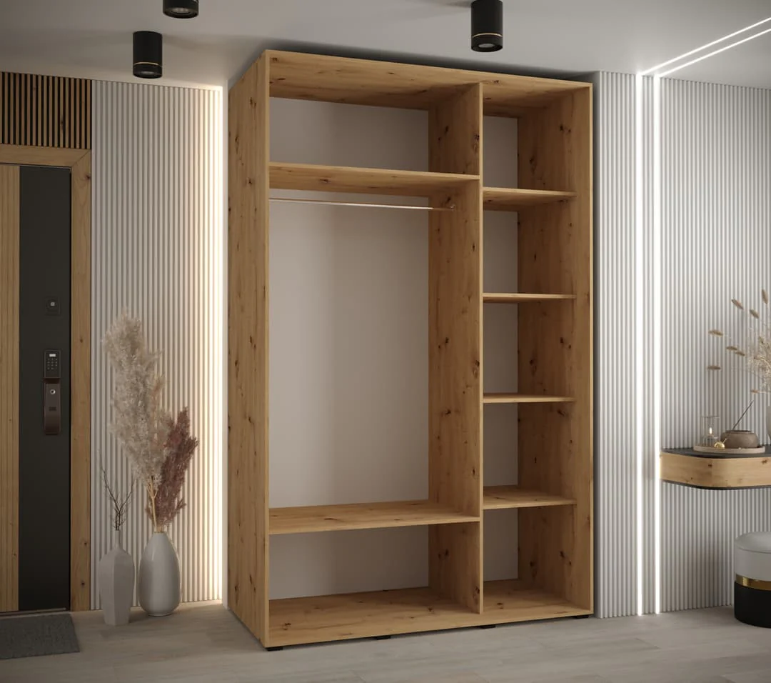 Cannes X Sliding Door Wardrobe 150cm - Image 6