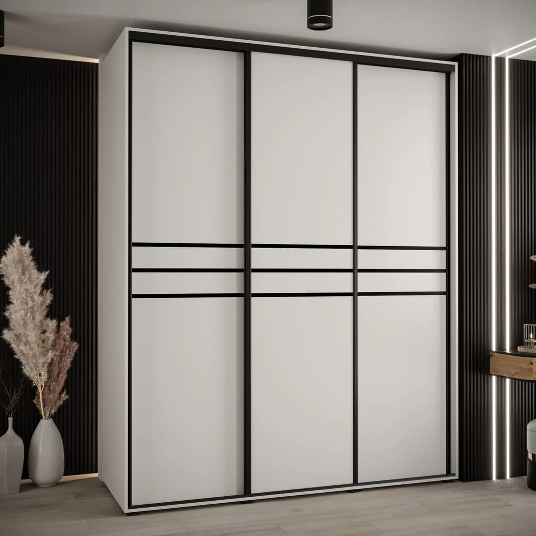 Cannes X Sliding Door Wardrobe 200cm - Image 4