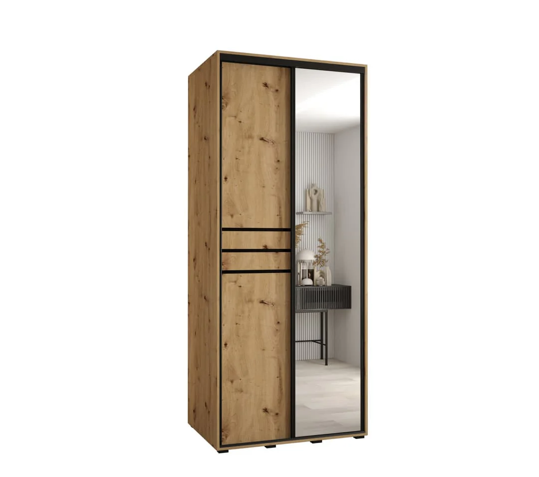 Cannes XI Sliding Door Wardrobe 110cm - Image 2