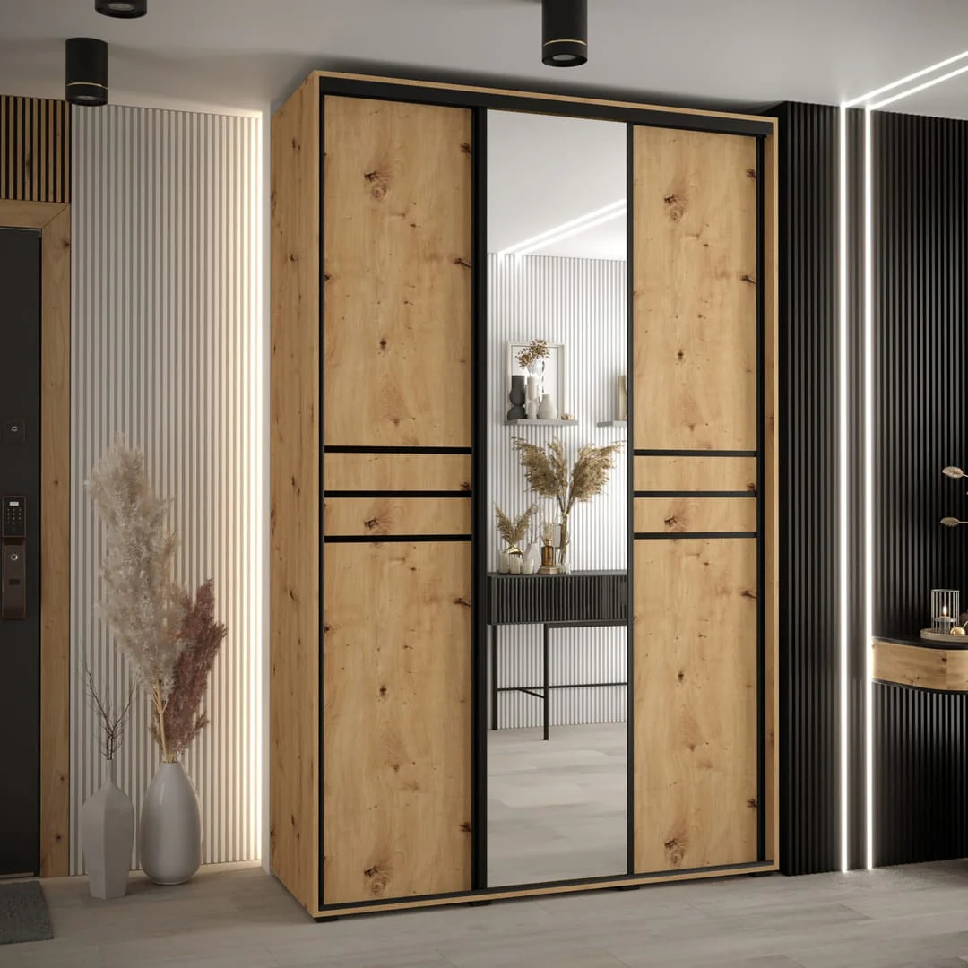 Cannes XI Sliding Door Wardrobe 160cm - Image 4