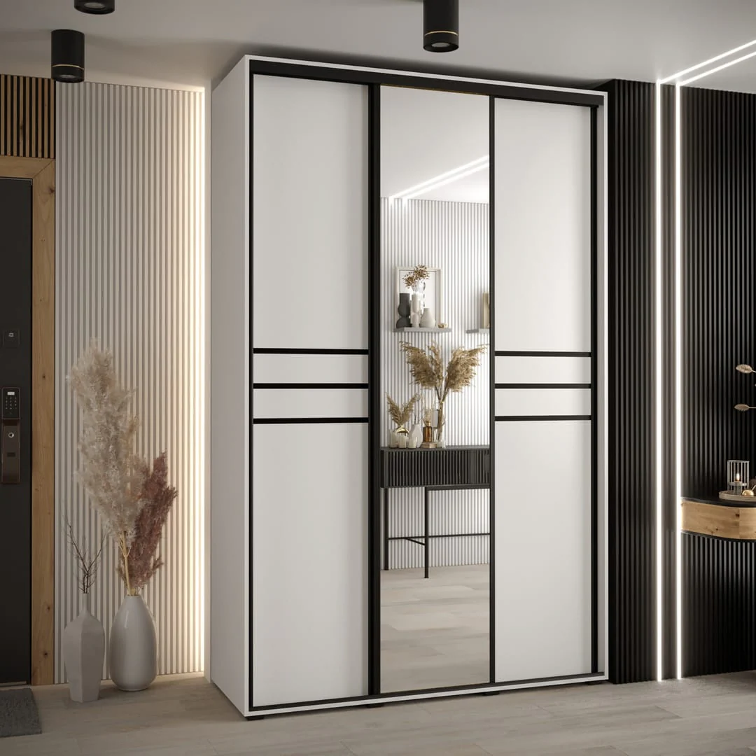 Cannes XI Sliding Door Wardrobe 160cm - Image 8