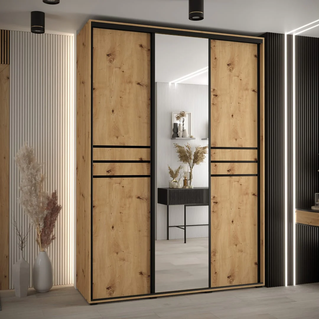 Cannes XI Sliding Door Wardrobe 180cm - Image 4
