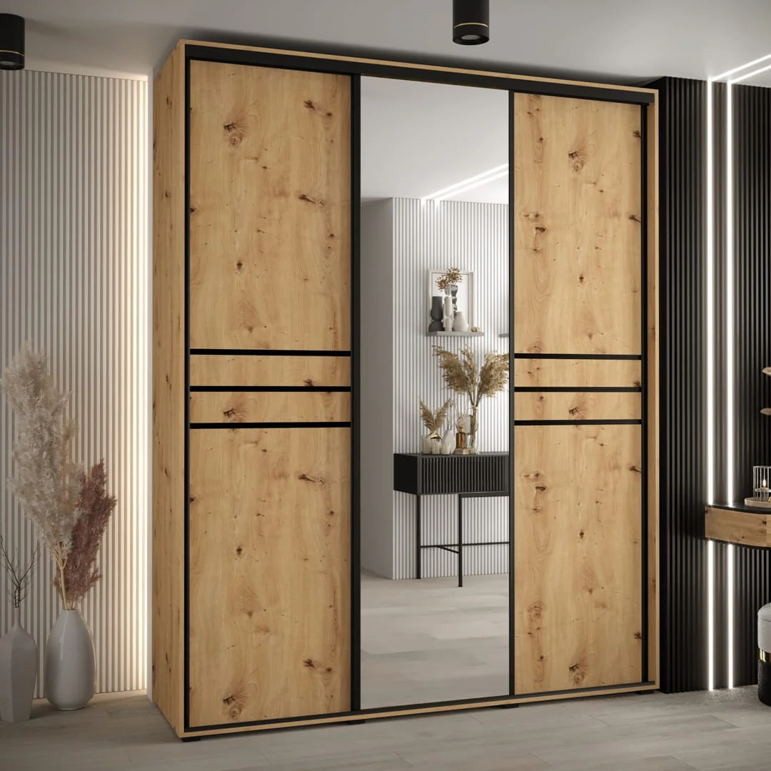 Cannes XI Sliding Door Wardrobe 190cm - Image 4