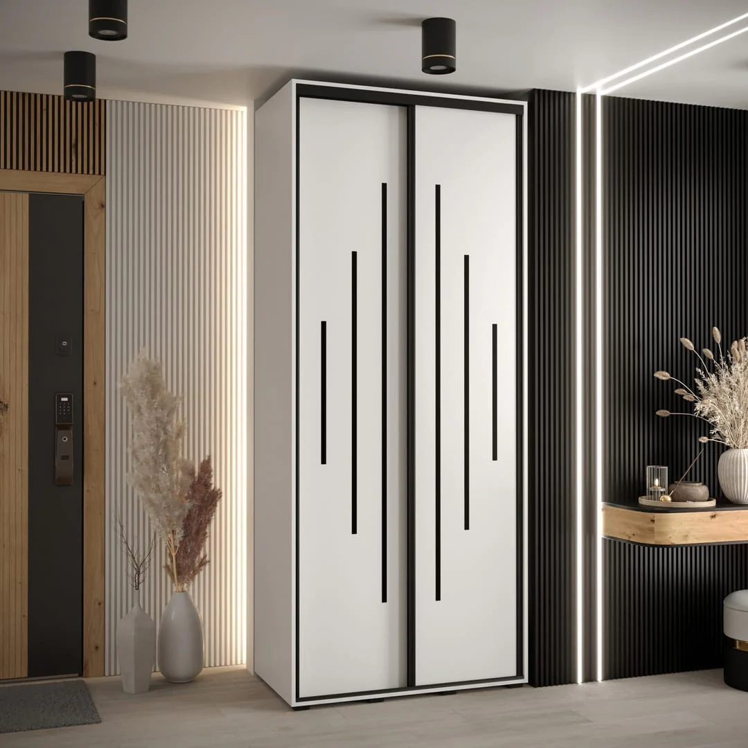 Cannes XII Sliding Door Wardrobe 100cm - Image 8