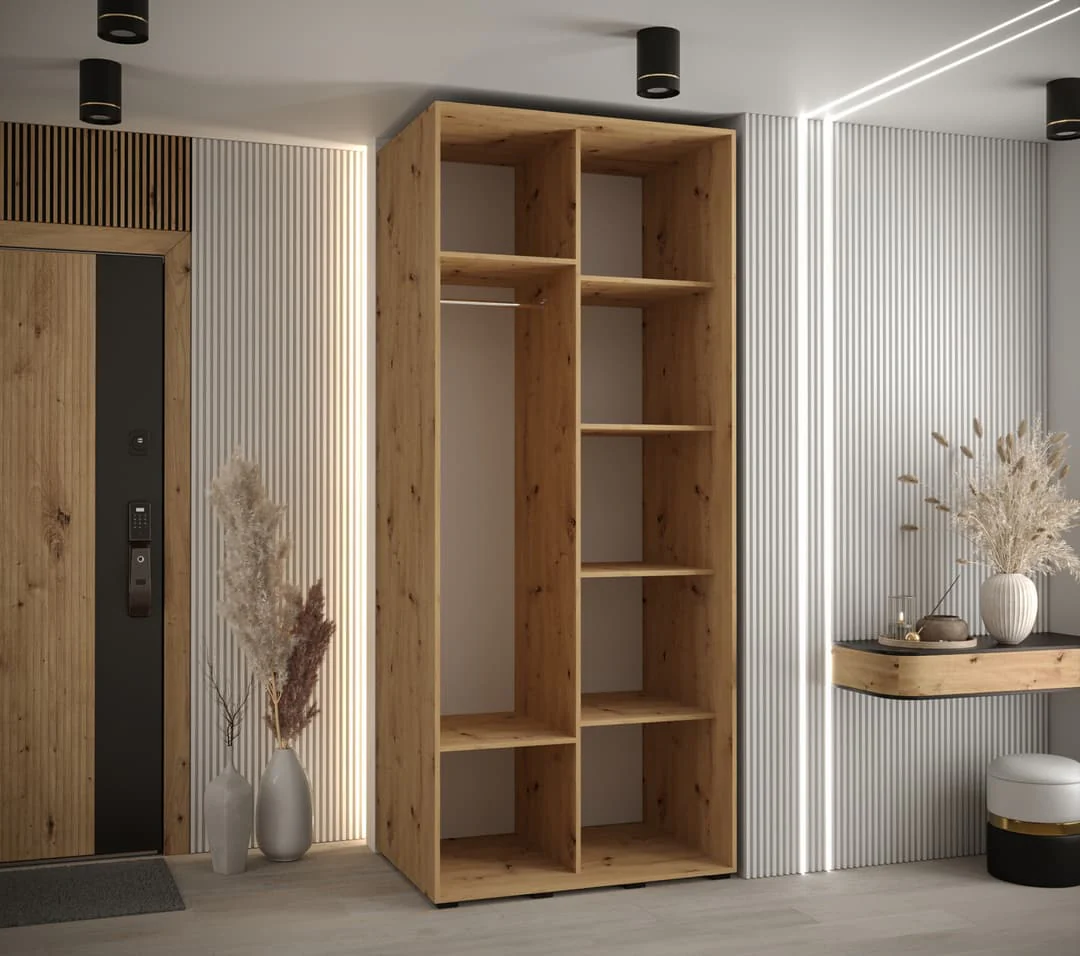 Cannes XII Sliding Door Wardrobe 110cm - Image 3