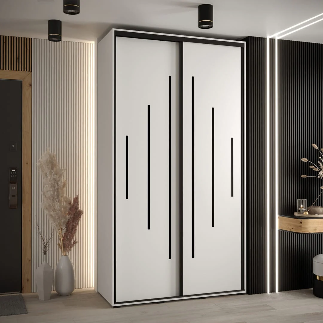 Cannes XII Sliding Door Wardrobe 130cm - Image 7
