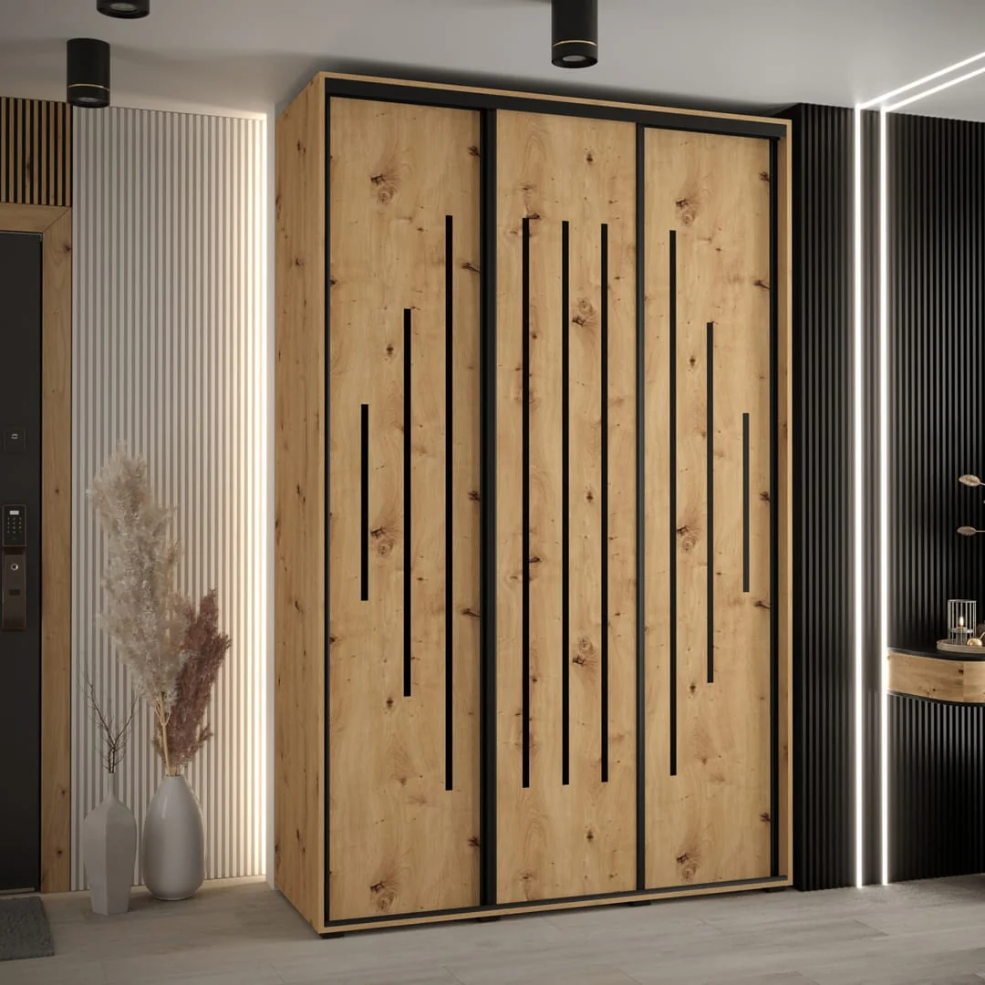 Cannes XII Sliding Door Wardrobe 150cm - Image 4
