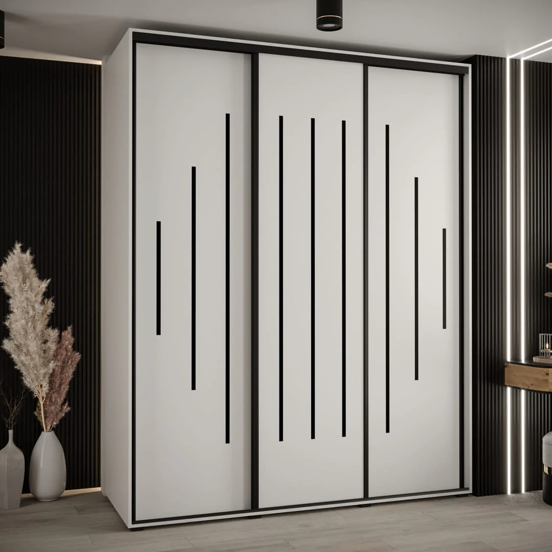 Cannes XII Sliding Door Wardrobe 200cm - Image 4