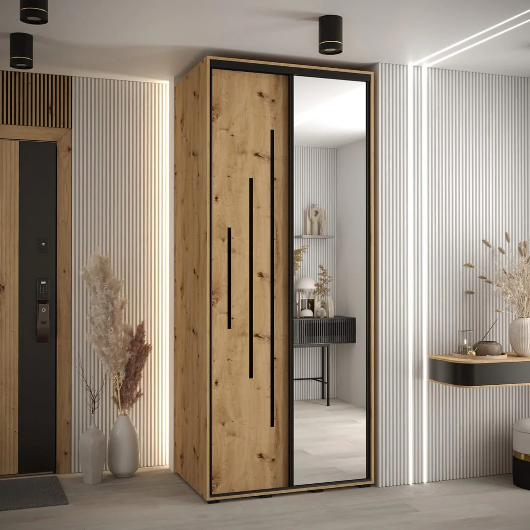 Cannes XIII Sliding Door Wardrobe 100cm - Image 4