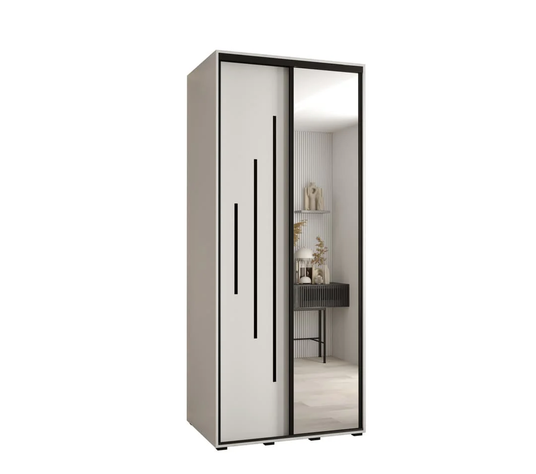 Cannes XIII Sliding Door Wardrobe 100cm - Image 9
