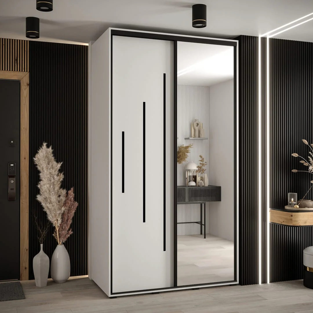 Cannes XIII Sliding Door Wardrobe 140cm - Image 5