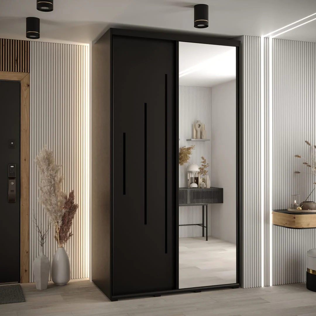 Cannes XIII Sliding Door Wardrobe 140cm - Image 8