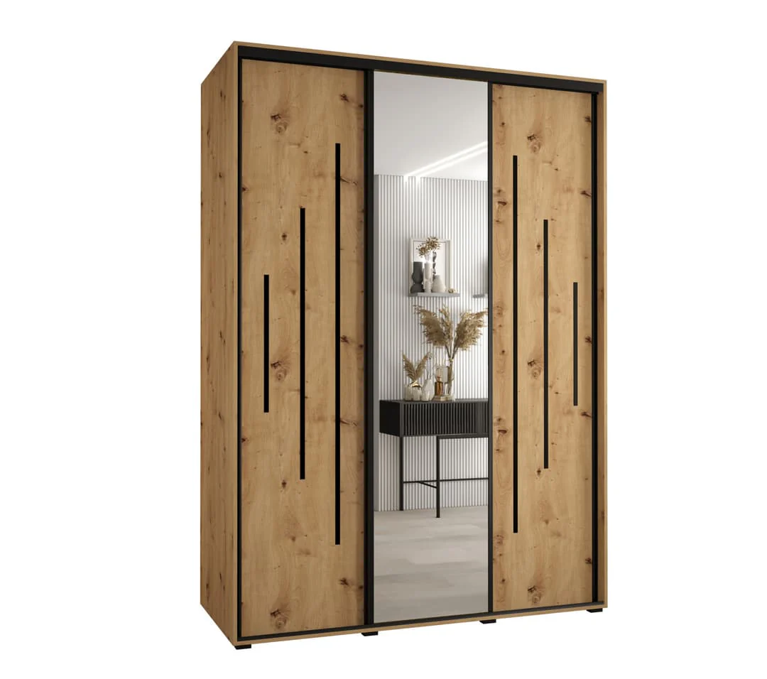 Cannes XIII Sliding Door Wardrobe 170cm - Image 2