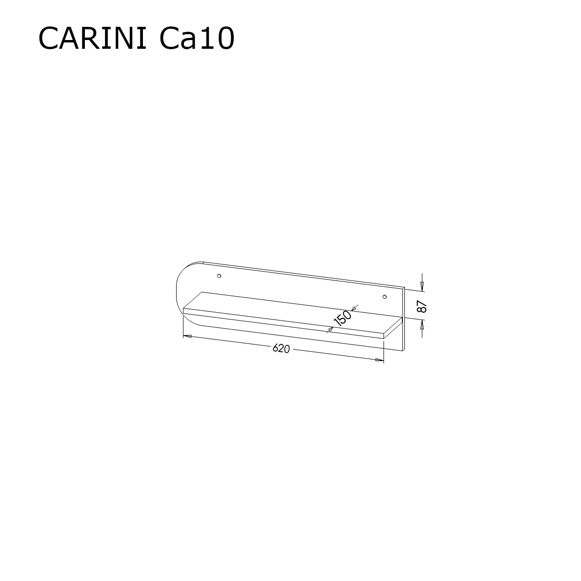 Carini CA10 Wall Shelf 70cm - Image 5