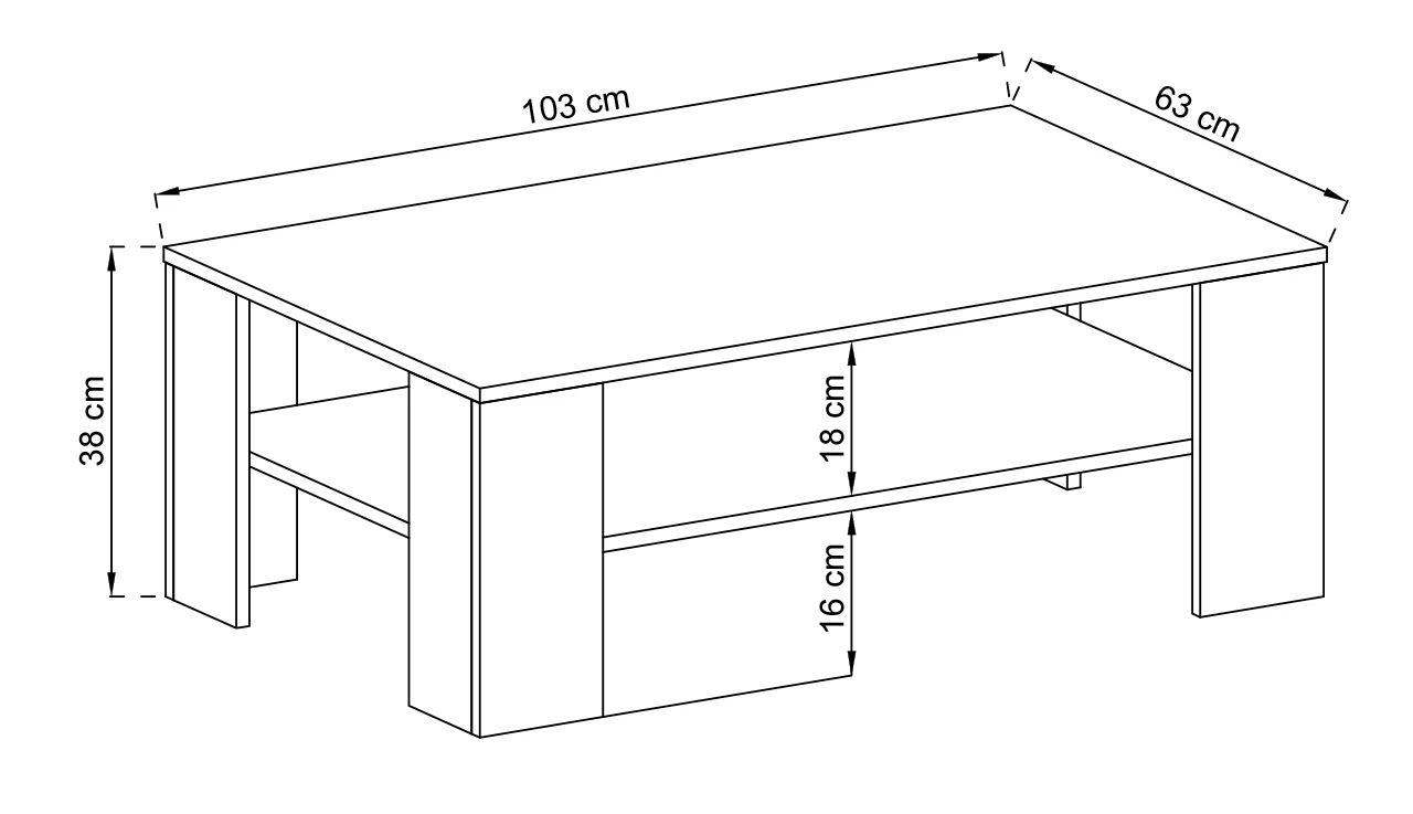 Sky Coffee Table 103cm - Image 3