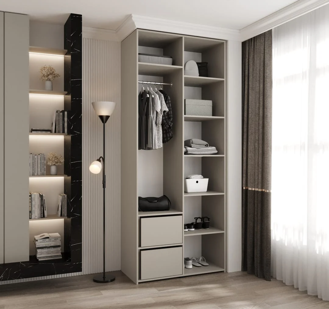 Como III Hinged Door Wardrobe 100cm - Image 4