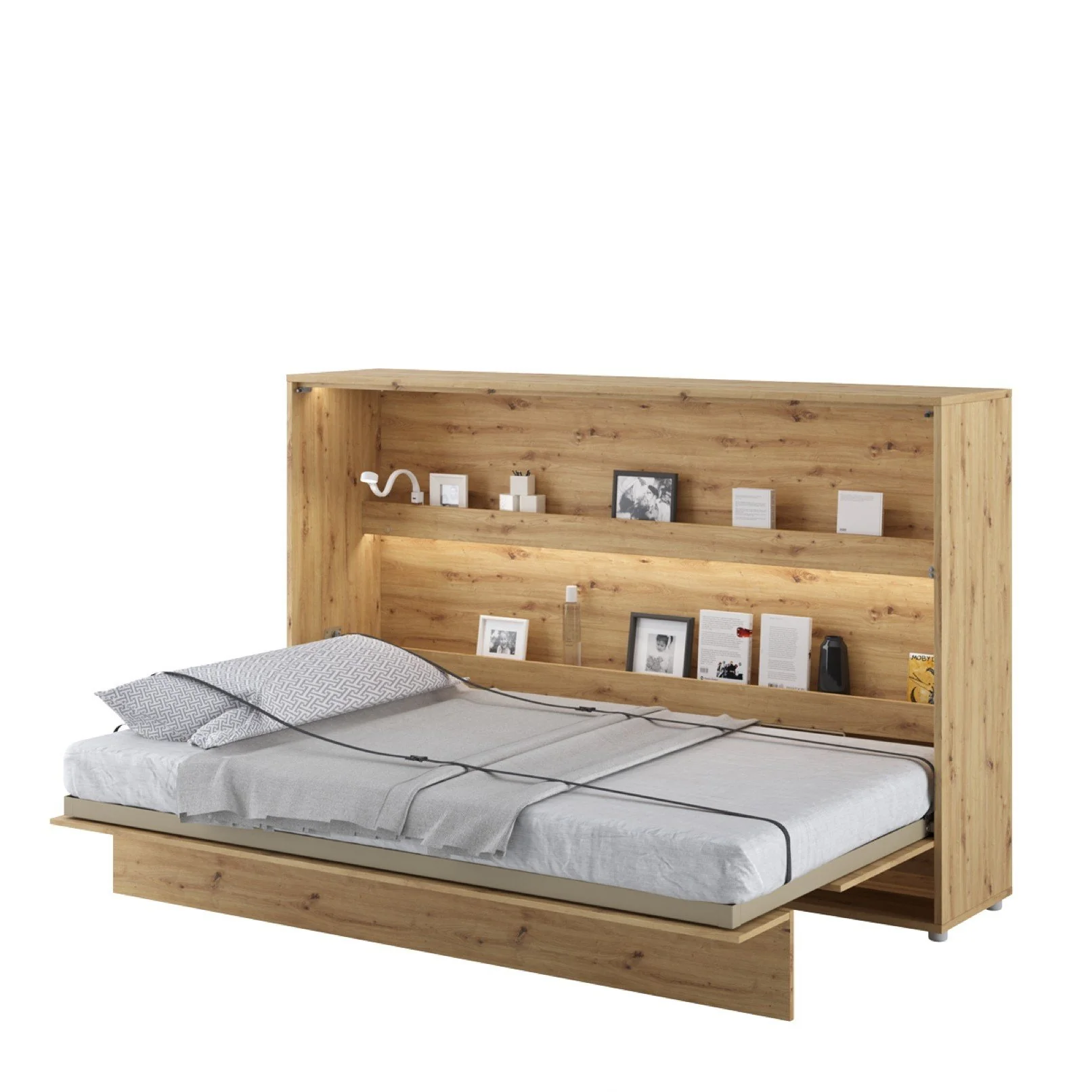 BC-05 Horizontal Wall Bed Concept 120cm With Storage Cabinet - Image 32