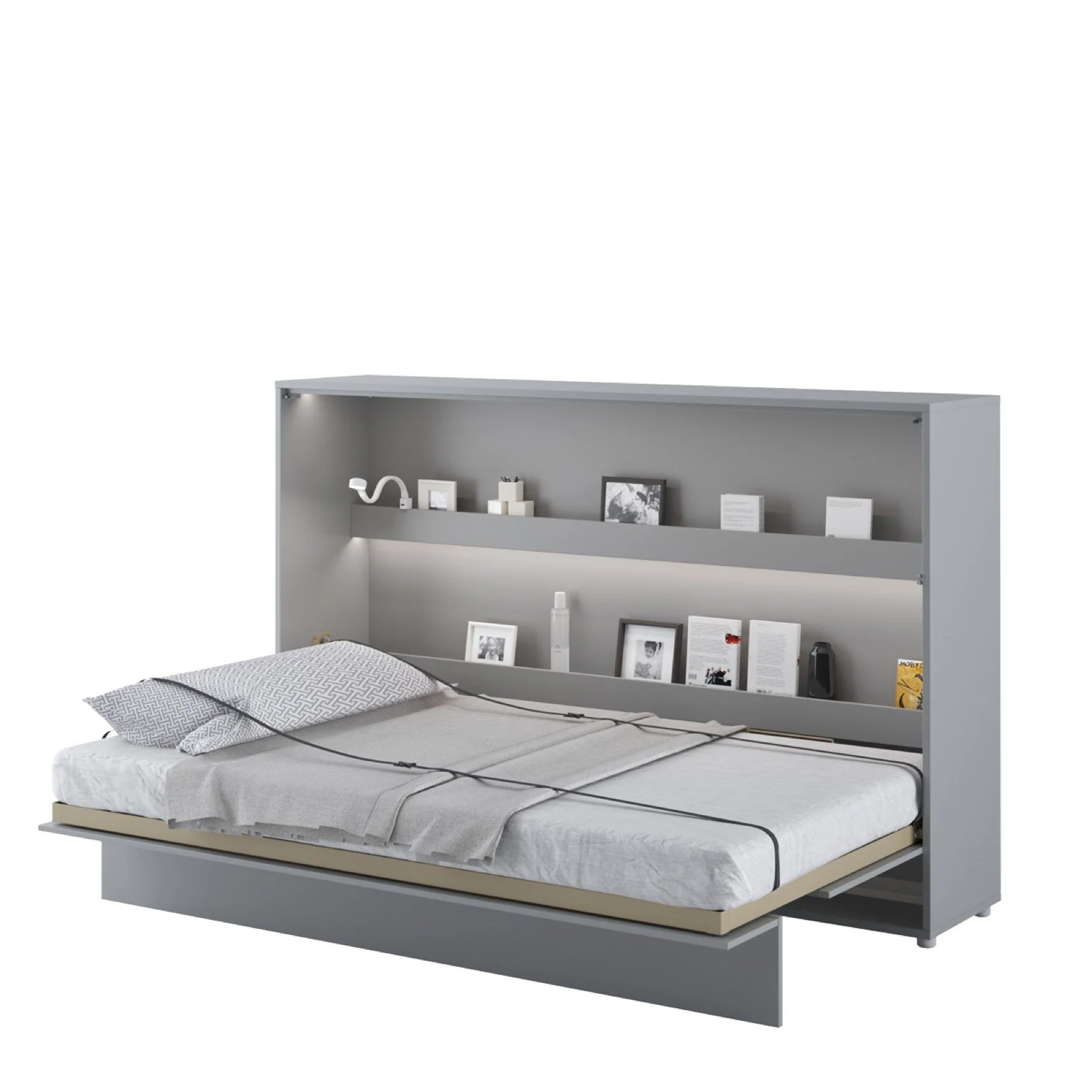 BC-05 Horizontal Wall Bed Concept 120cm With Storage Cabinet - Image 6
