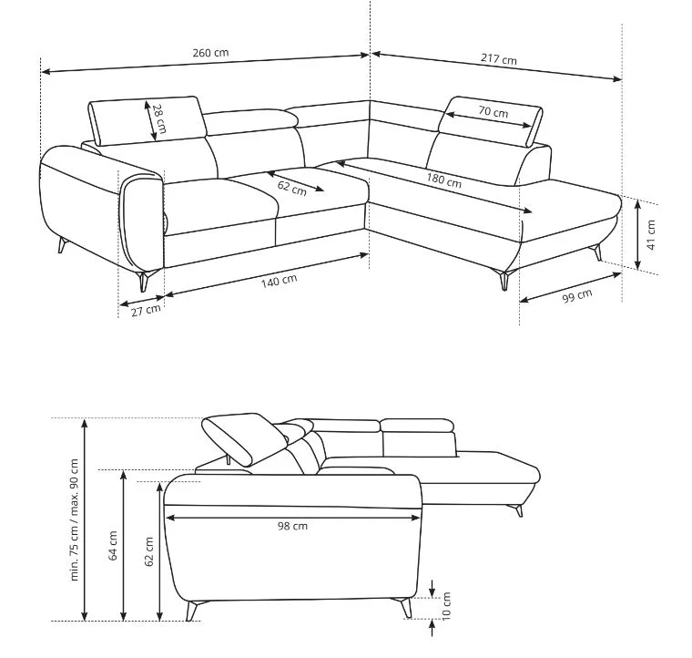 Corner Sofa Bed Mona - Image 14