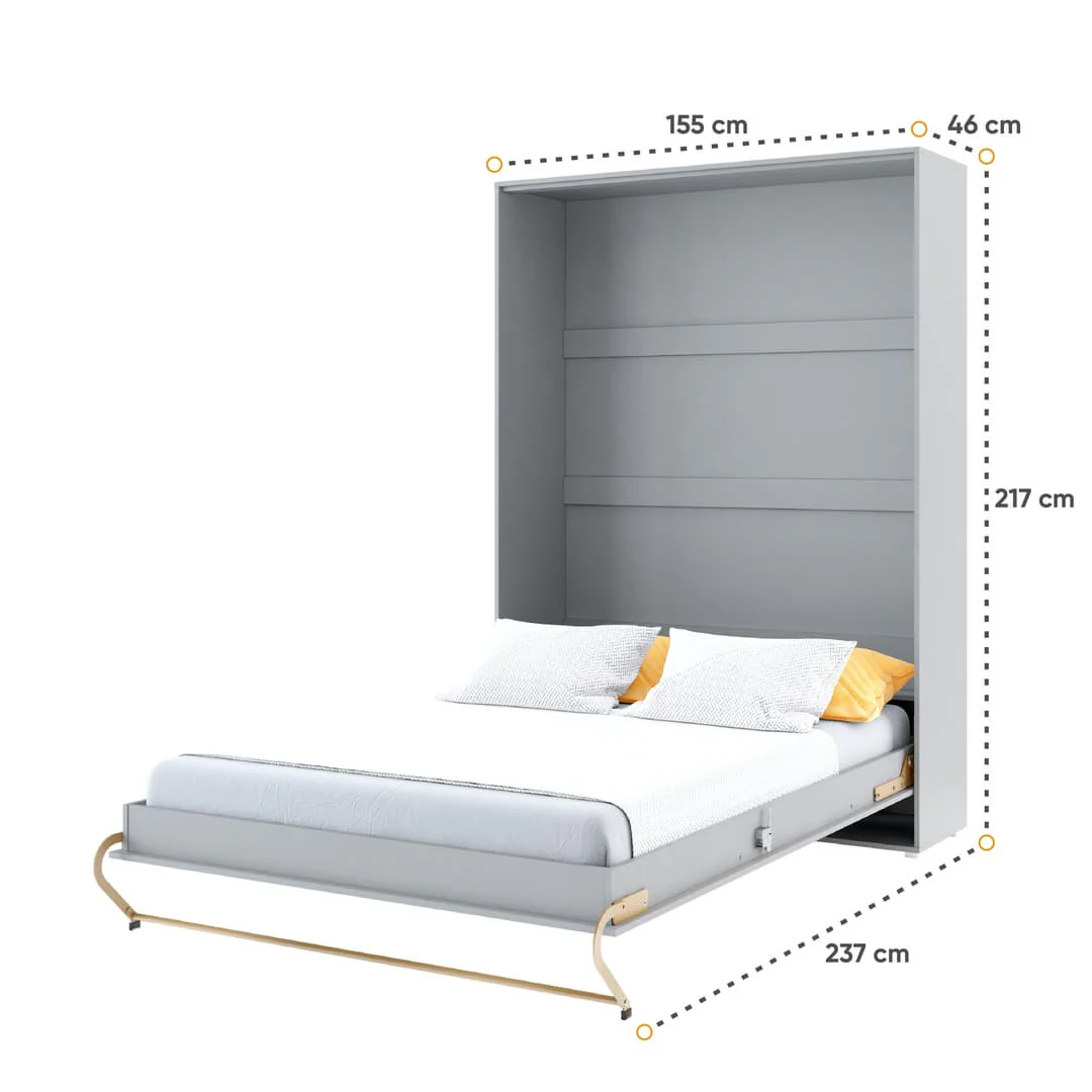 CP-01 Vertical Wall Bed Concept Pro 140cm with Storage Cabinets - Image 13