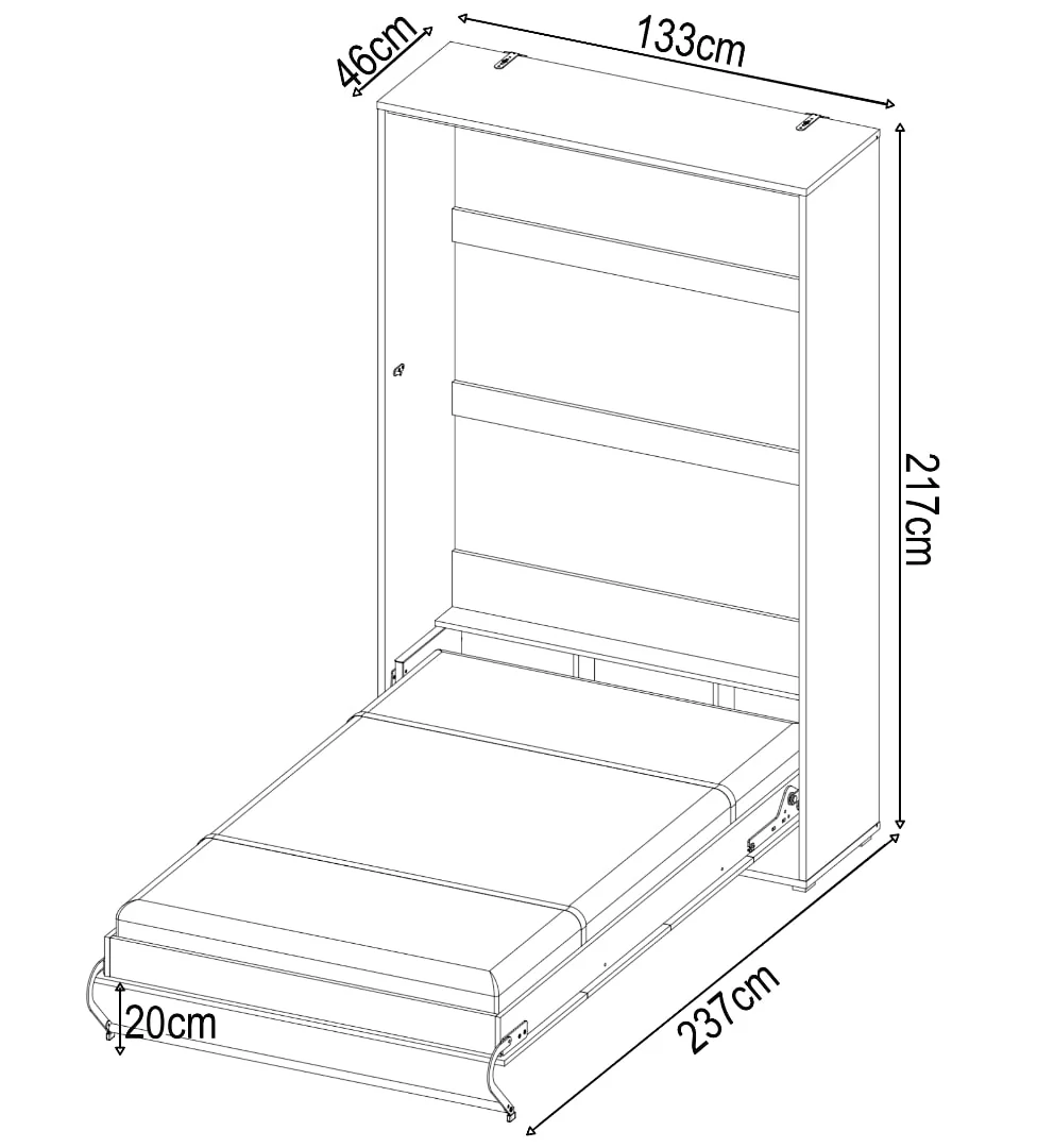 CP-02 Vertical Wall Bed Concept 120cm - Image 11