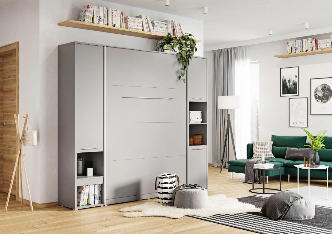 CP-02 Vertical Wall Bed Concept Pro 120cm with Storage Cabinet - Image 12