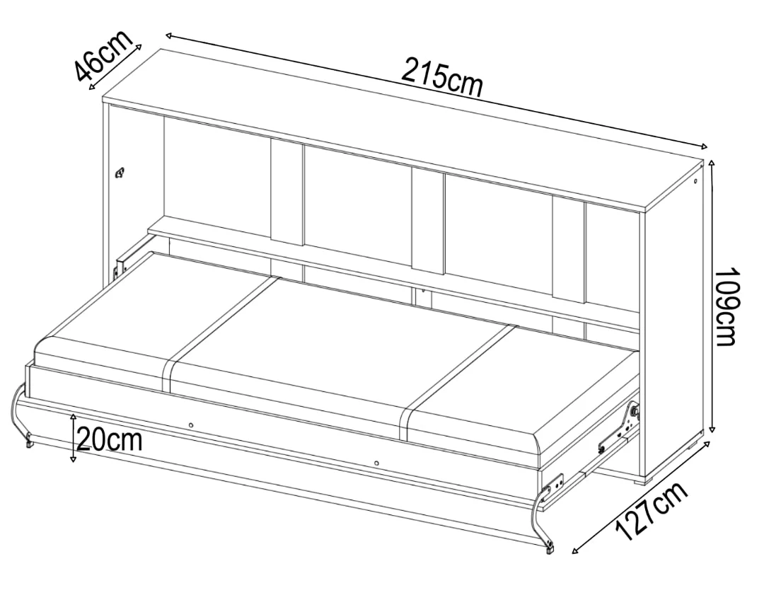 CP-06 Horizontal Wall Bed Concept 90cm - Image 14