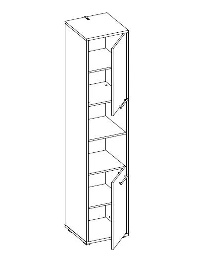CP-08 Tall Storage Cabinet for Vertical Wall Bed Concept Pro - Image 3