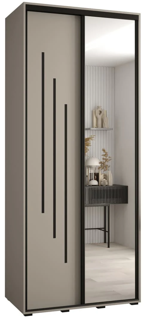 Dakota IX Sliding Door Wardrobe 110cm - Image 2