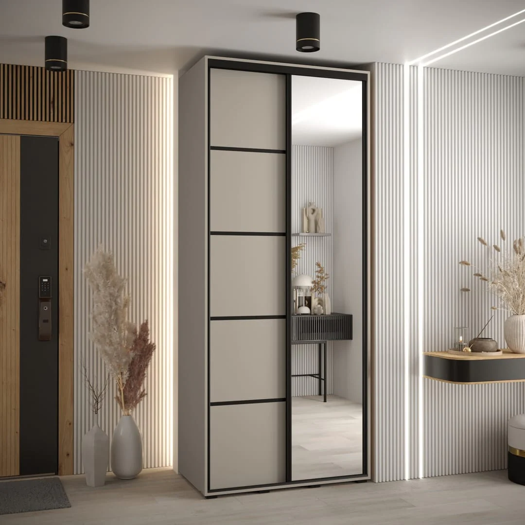 Dakota V Sliding Door Wardrobe 100cm