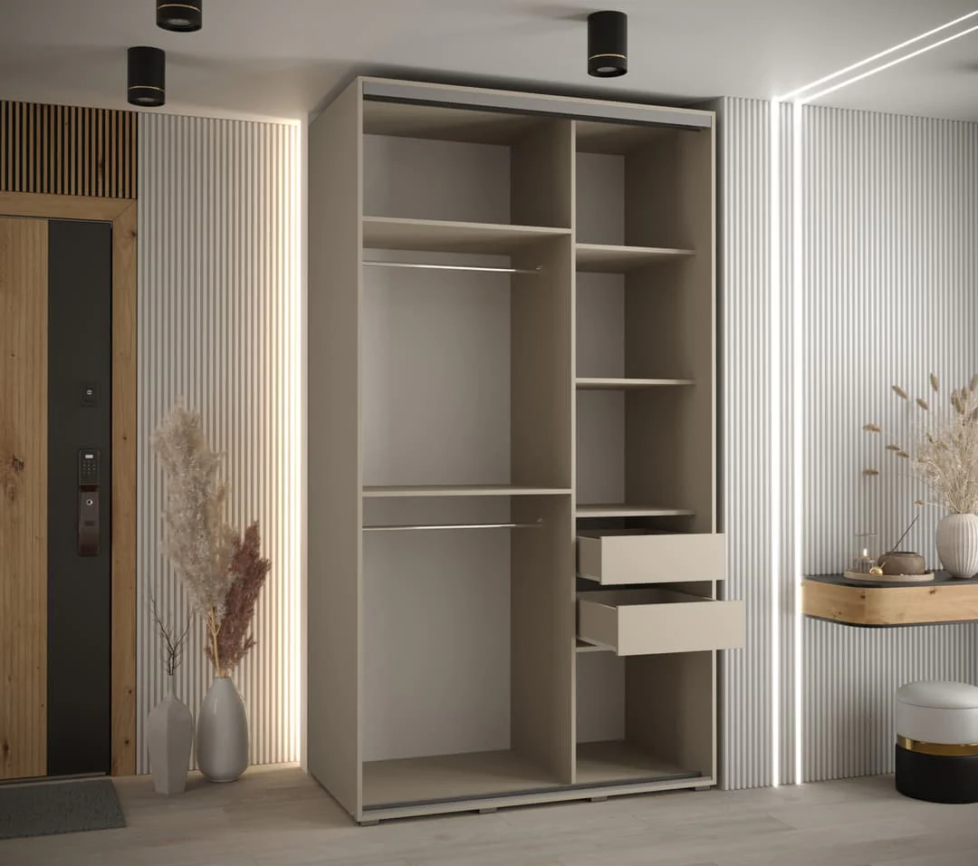 Dakota V Sliding Door Wardrobe 140cm - Image 6