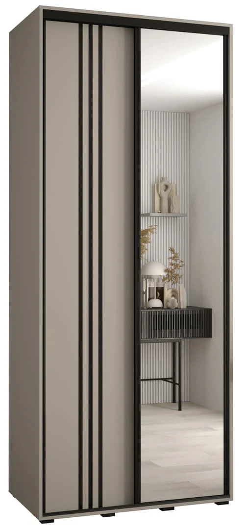 Dakota VII Sliding Door Wardrobe 100cm - Image 2
