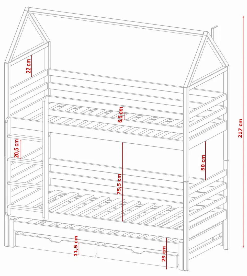 Dalia Bunk Bed with Trundle and Storage - Image 21