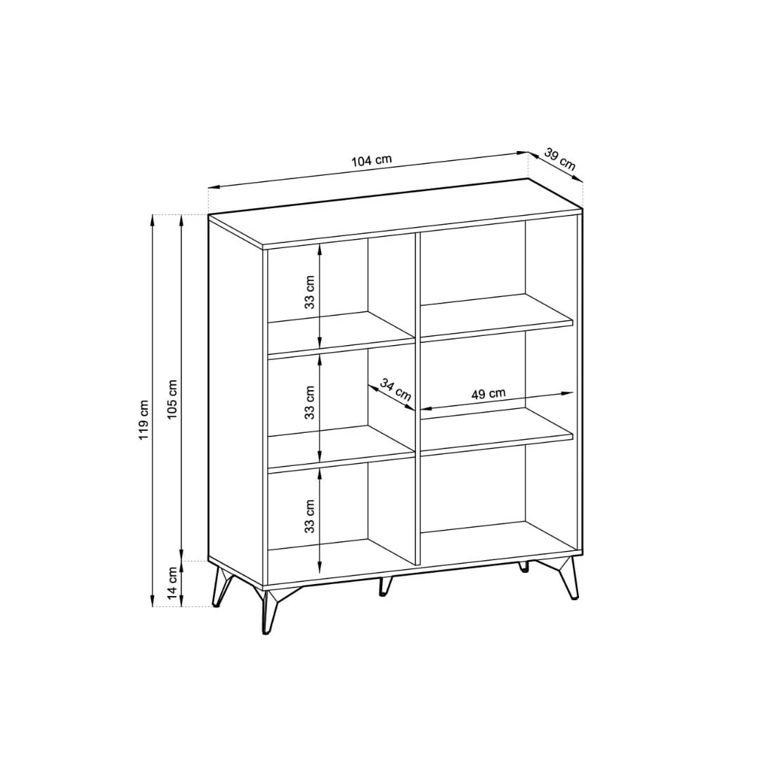Diamond Highboard Cabinet 104cm - Image 4